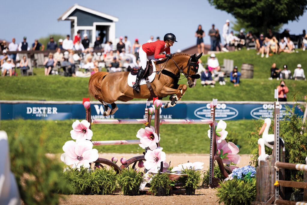 Canadian Olympian Erynn Ballard competing at Traverse City Horse Shows